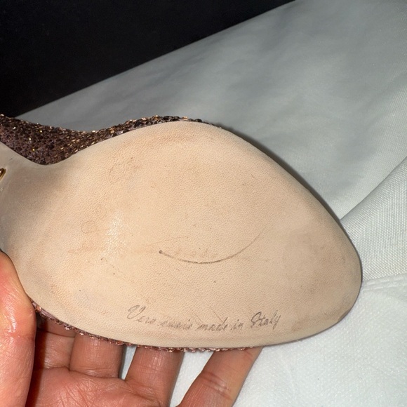 NIB Dolce Gabbana Mary Jane Rose Gold Pink Embellished Rhinestone In Box 9 - Picture 3 of 7